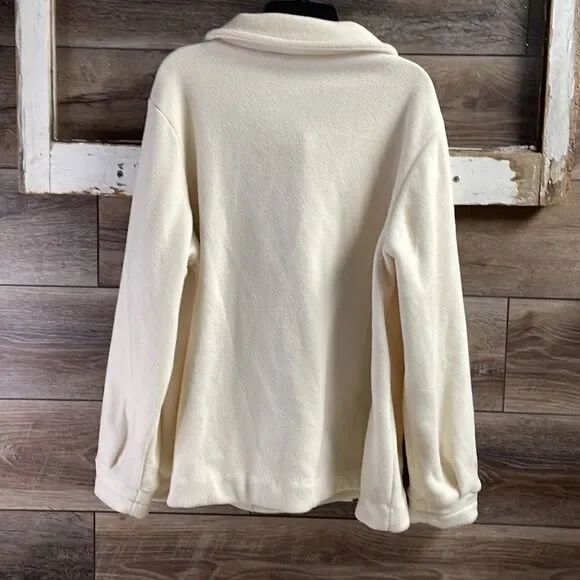 Windham Harbour Fleecelike Winter Coat, Vintage, Size Petite Large, Light Cream - Picture 7 of 7